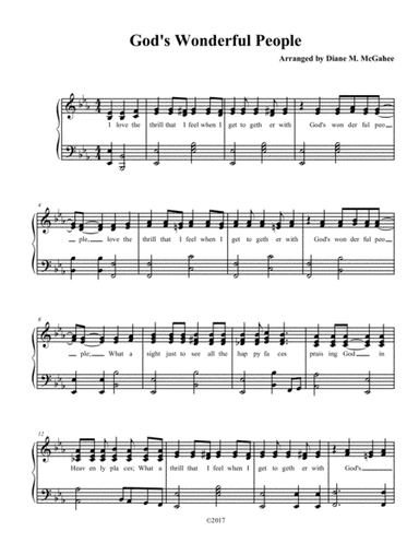 God's Wonderful People (arr. Diane M. McGahee)