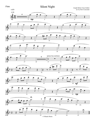 Silent Night - harmonic color arr. for Flute & Piano (arr. Steve Lancaster)