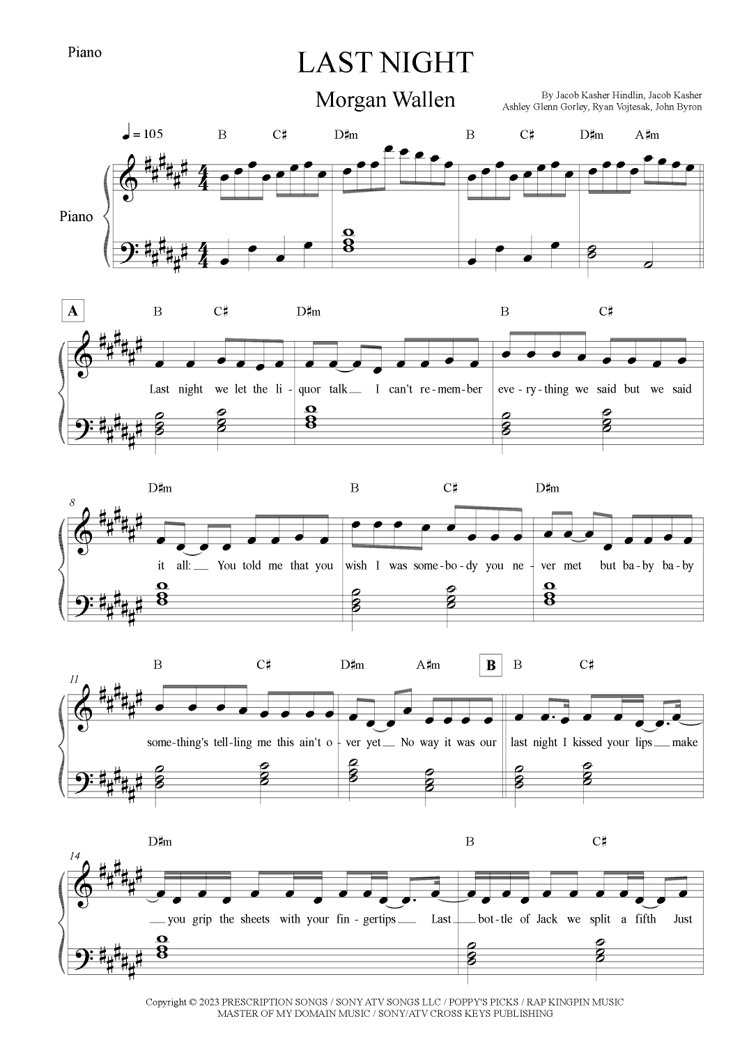 Last Night (arr. Leo Silva)