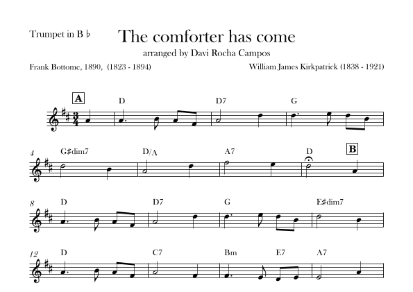 The comforter has come (arr. Davi Rocha Campos)