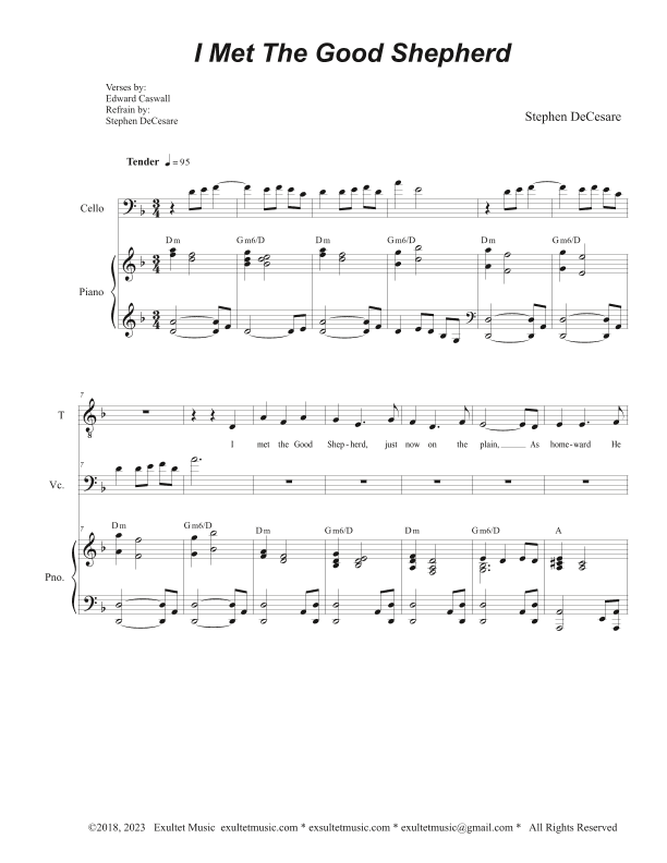 I Met The Good Shepherd (Duet for Soprano and Tenor solo)