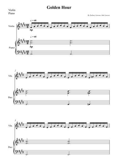 Golden Hour (arr. Wesley S. SIlva)