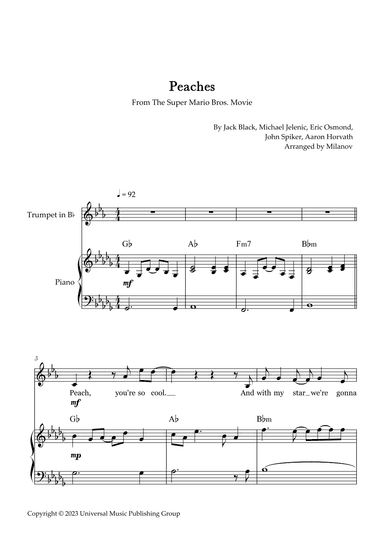 Peaches (arr. Milanov)