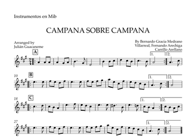 Campana Sobre Campana (arr. Julian Guacaneme)
