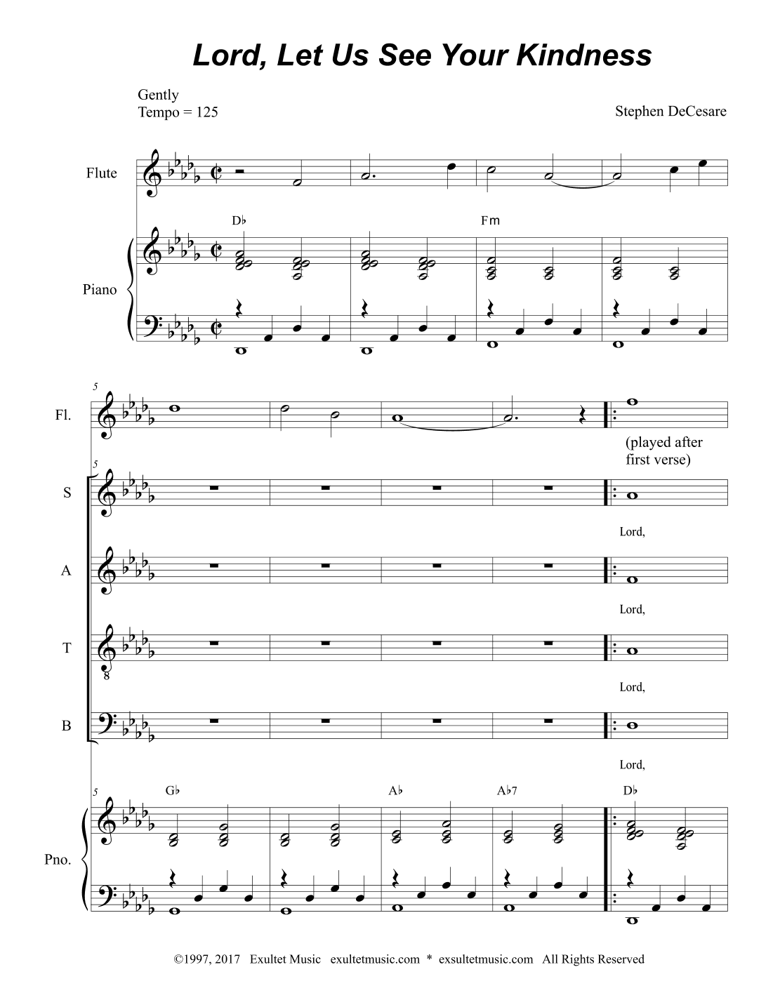Lord, Let Us See Your Kindness (SATB Alternate)