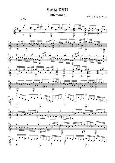 Suite 17 Allemande (arr. Benjamin Grace)