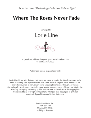 Where The Roses Never Fade (arr. Lorie Line)