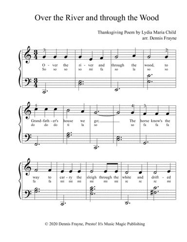 Over the River and through the Wood (arr. Dennis Frayne)
