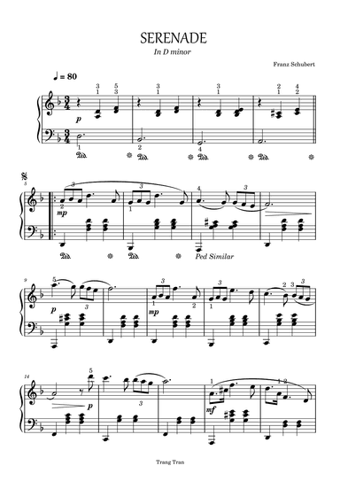Serenade (Ständchen) (arr. Trang Tran)