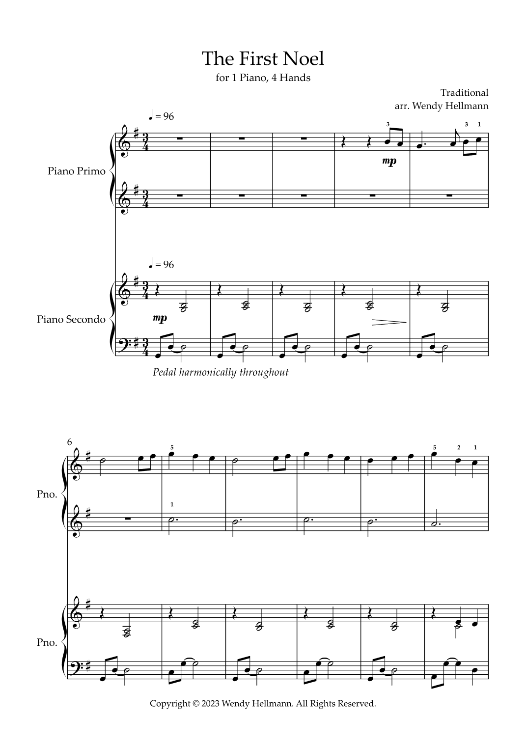 The First Noel (arr. Wendy Hellmann)