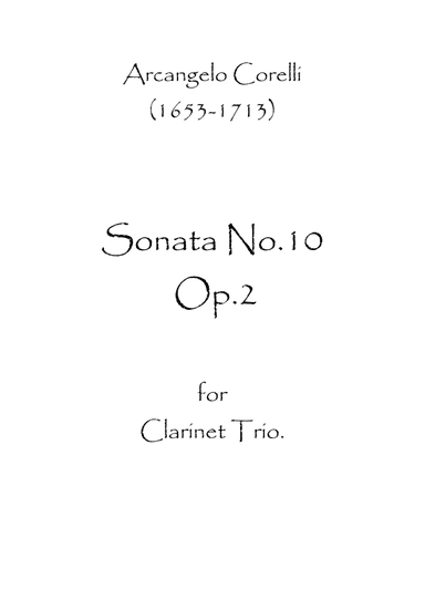 Sonata No.10 Op.2 (arr. Spence Bundy)