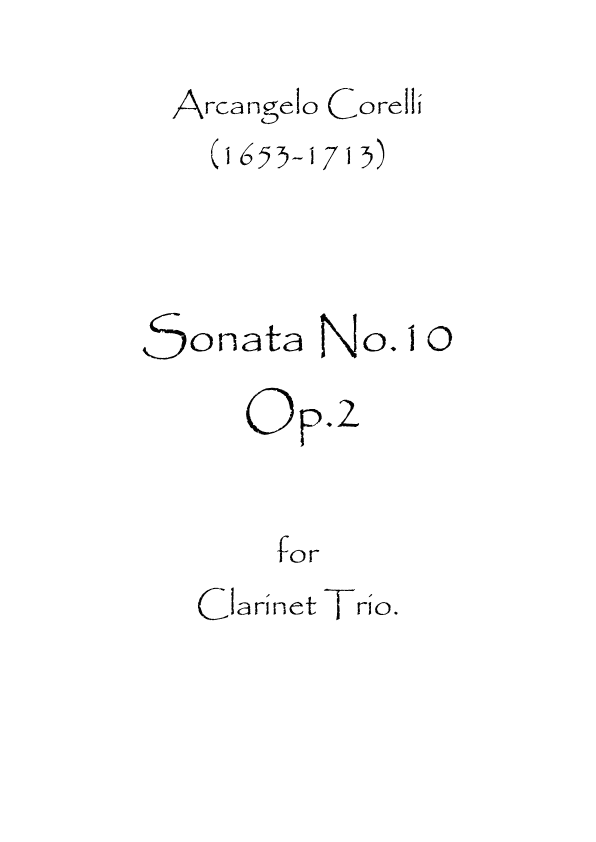 Sonata No.10 Op.2 (arr. Spence Bundy)