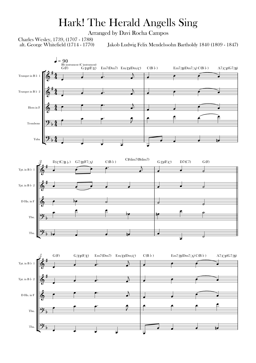Hark! The Herald Angells Sing (arr. Davi Rocha Campos)