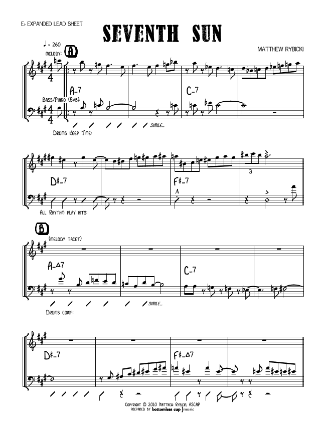 Seventh Sun (Eb Expanded Lead Sheet)