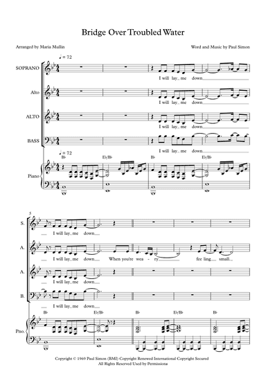 Bridge Over Troubled Water (arr. Maria Mullin)