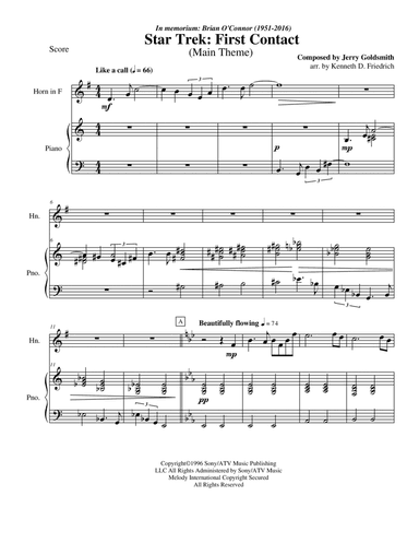 Star Trek(r) First Contact (arr. Kenneth D. Friedrich)