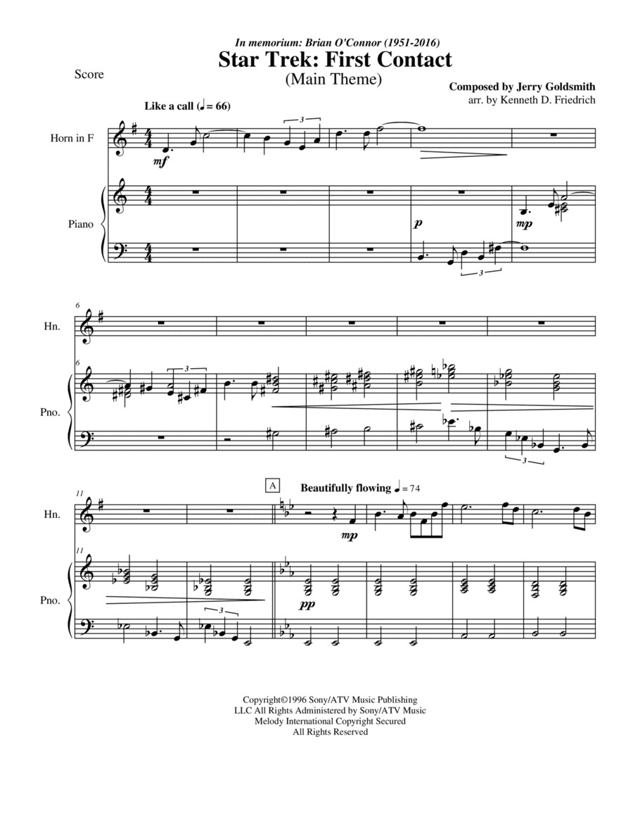 Star Trek(r) First Contact (arr. Kenneth D. Friedrich)