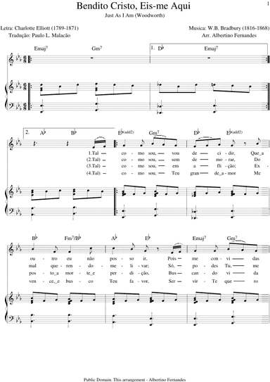 Bendito Cristo, Eis-me Aqui (Just As I Am) (arr. Albertino Fernandes)