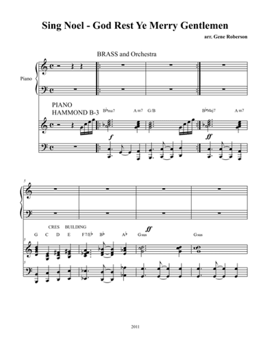 SING NOEL - GOD REST YE MERRY GENTLEMEN (arr. Gene Roberson)
