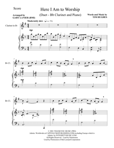 Here I Am To Worship (arr. Gary Lanier)