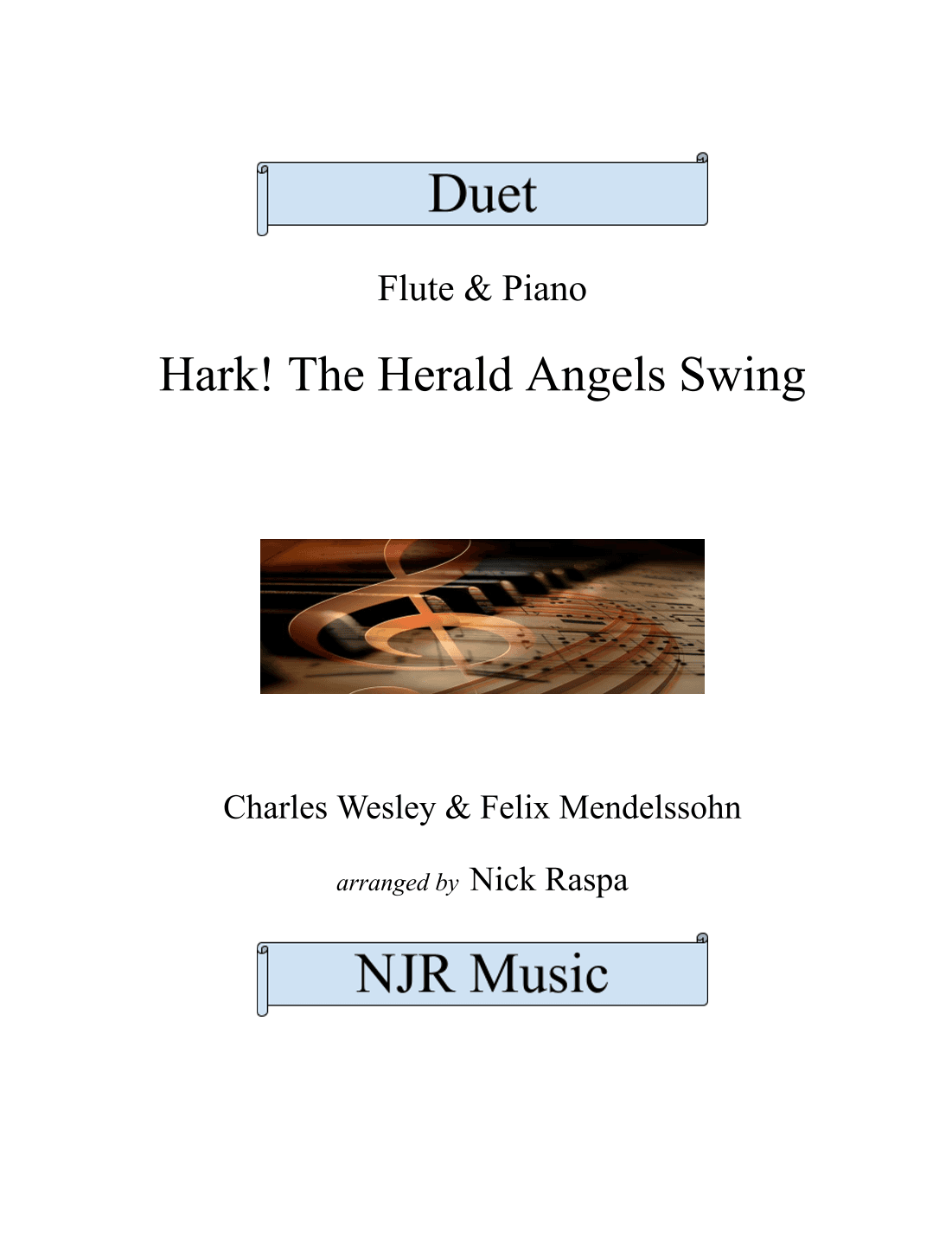 Hark! The Herald Angels Swing (Flute & Piano) full set (arr. Nick Raspa)