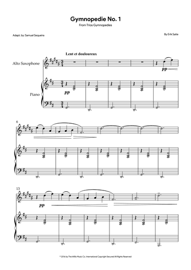 Gymnopedie No. 1 (arr. Samuel Sequeira)