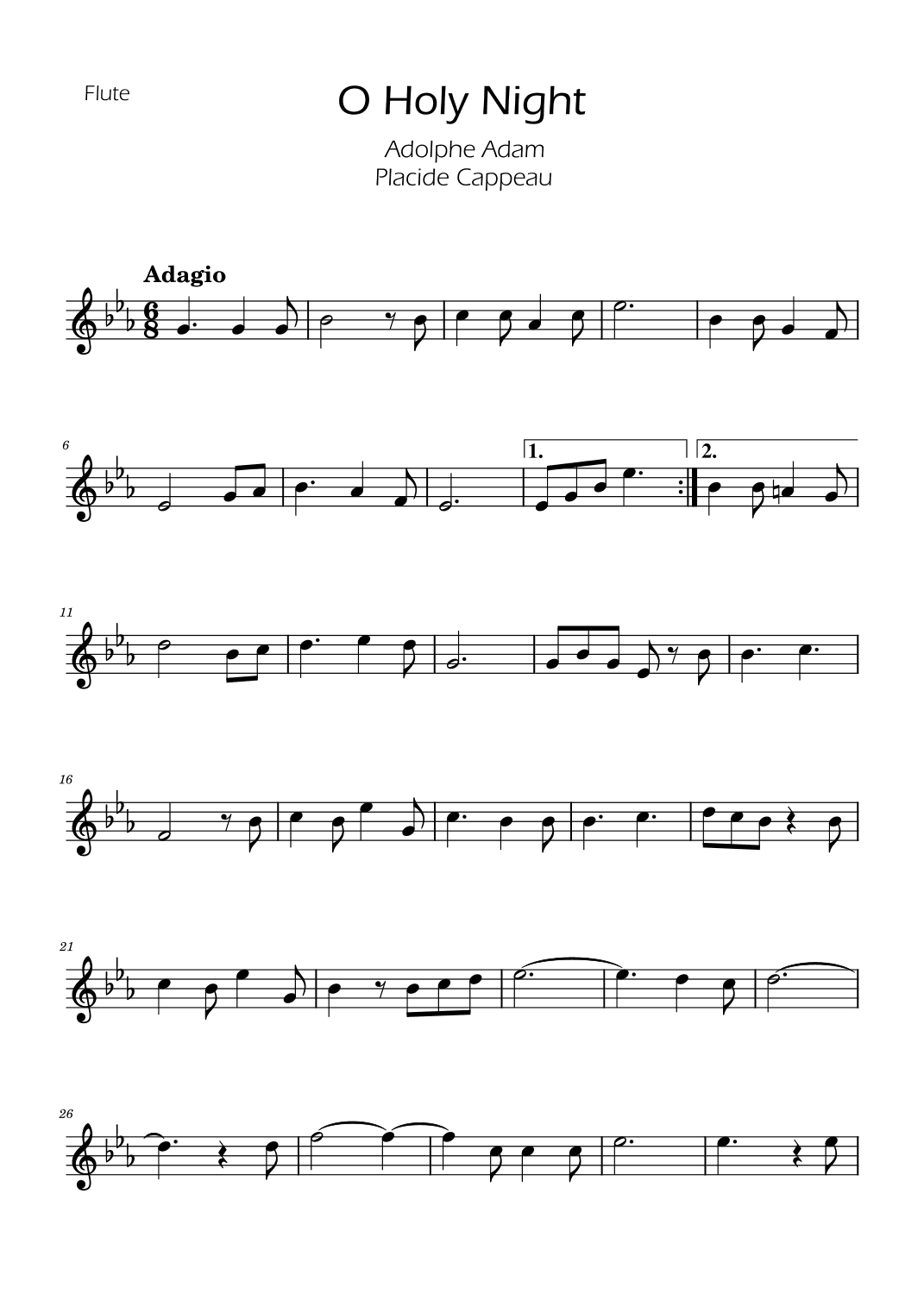 O Holy Night - Flute Solo (arr. Ygor Nunes)