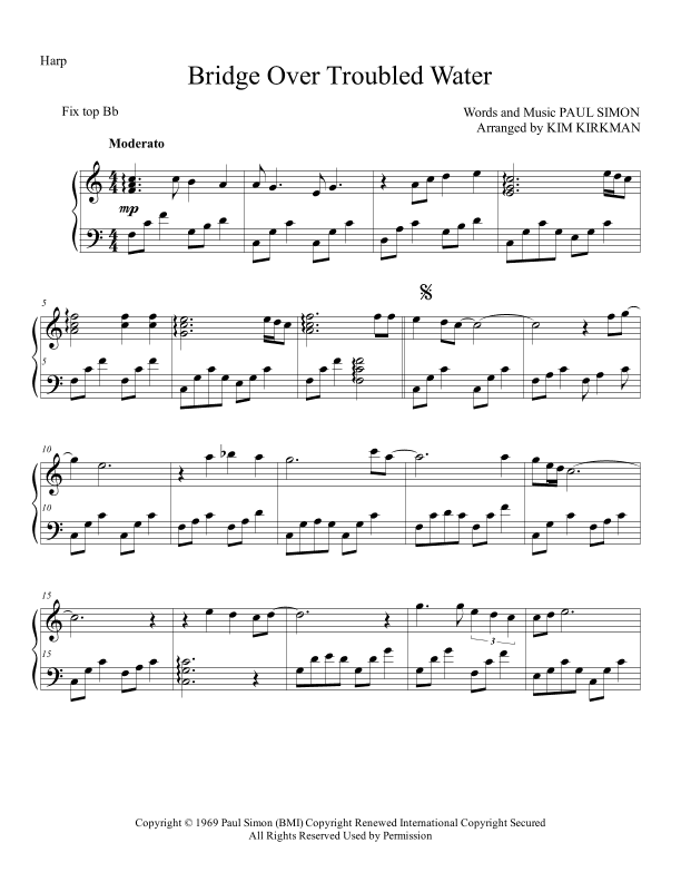 Bridge Over Troubled Water (arr. Kim Kirkman)