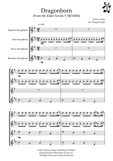 Dragonborn (skyrim Theme) (arr. Thiago Joseph)