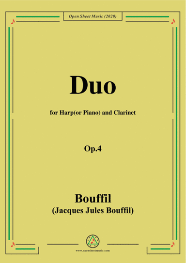 Bouffil-Duo for Harp(or Piano) and Clarinet,Op.4 (arr. MSM)