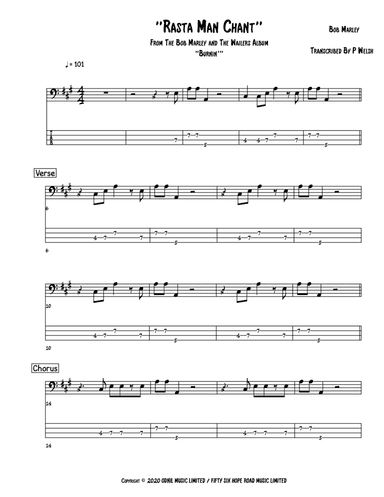Rastaman Chant (arr. Accubass)