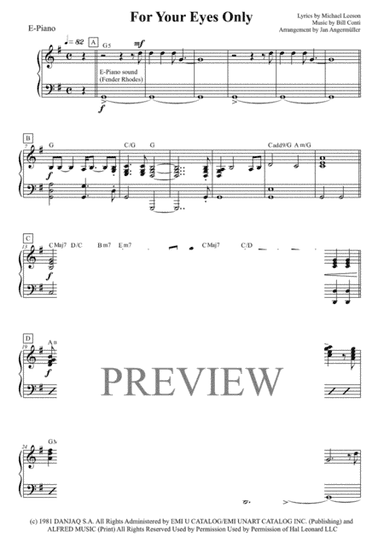 For Your Eyes Only (arr. Jan Angermüller)