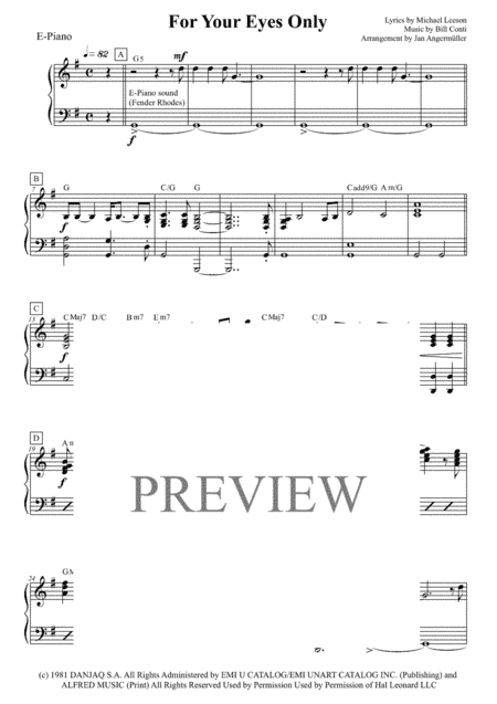 For Your Eyes Only (arr. Jan Angermüller)