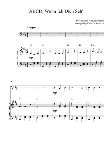 ABCD, Wenn Ich Dich Seh' (arr. Kaiserin Rebecca)