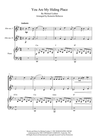 You Are My Hiding Place (arr. Kaiserin Rebecca)