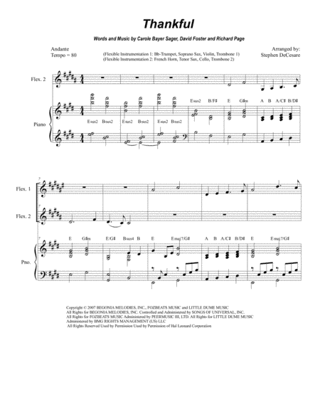 Thankful (arr. Stephen DeCesare)