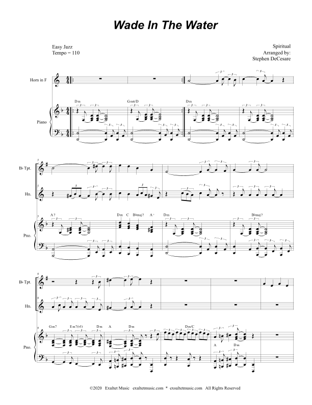 Wade In The Water (Duet for Bb-Trumpet and French Horn) (arr. Stephen DeCesare)