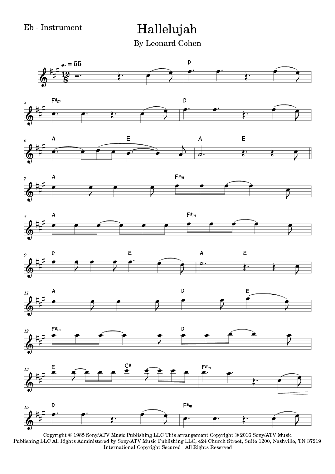 Hallelujah (arr. Fabio Eduardo de Oliveira)