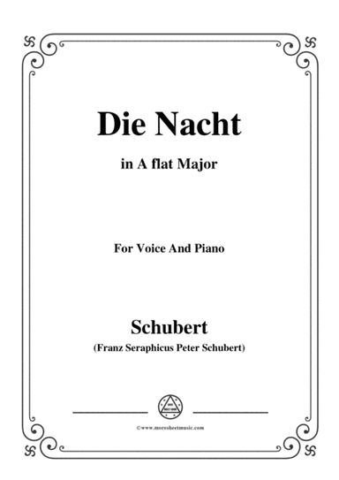 Schubert-Die Nacht,in A flat Major,D.358,for Voice and Piano (arr. MSM)