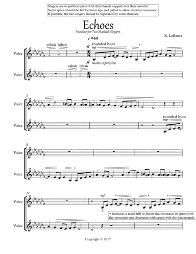 Echoes: Vocalise for Two Masked Singers