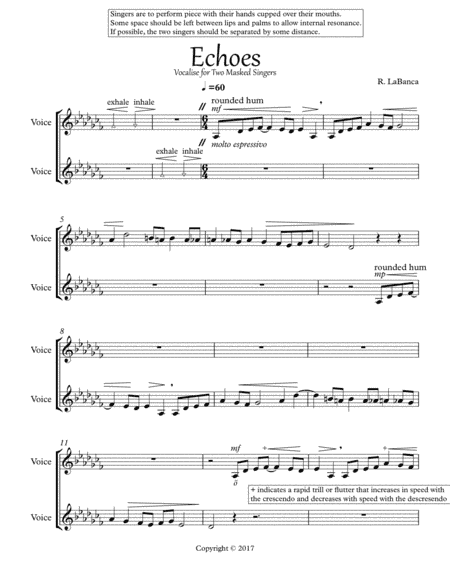 Echoes: Vocalise for Two Masked Singers