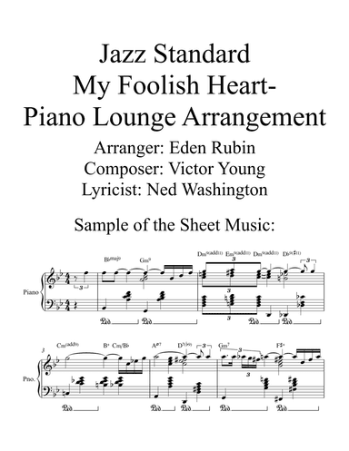 My Foolish Heart (arr. Eden Rubin)