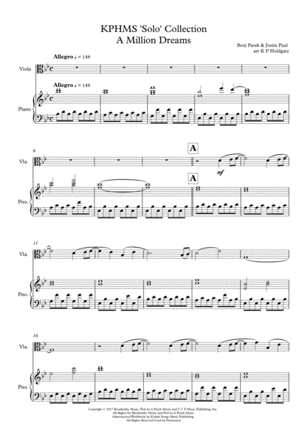 A Million Dreams (arr. Kevin P Holdgate)