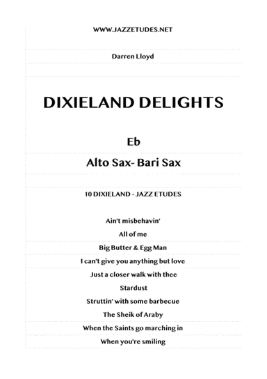Dixieland delights - 10 jazz etudes - Eb instruments