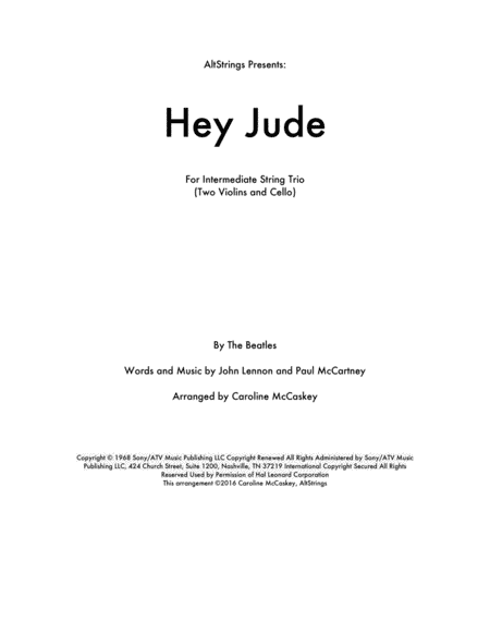 Hey Jude (arr. Caroline McCaskey)