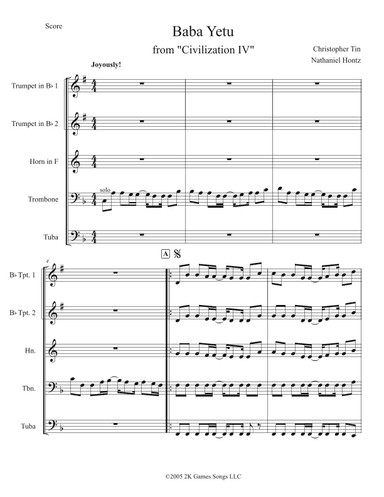 Baba Yetu (arr. Nathaniel Hontz)