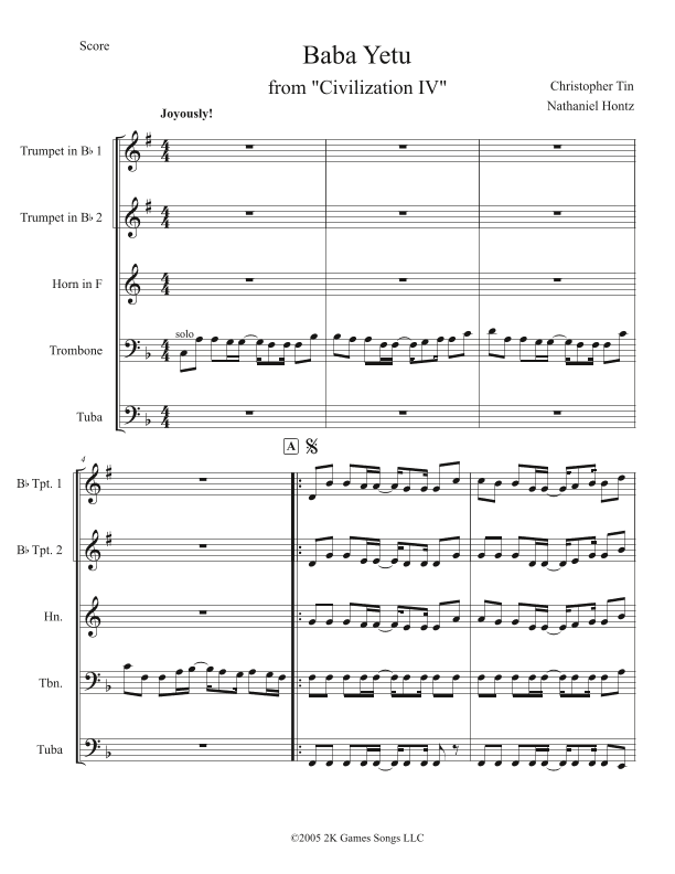 Baba Yetu (arr. Nathaniel Hontz)