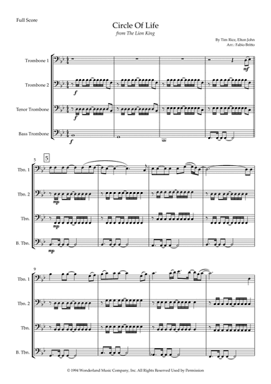 Circle Of Life (arr. Fabio Britto)