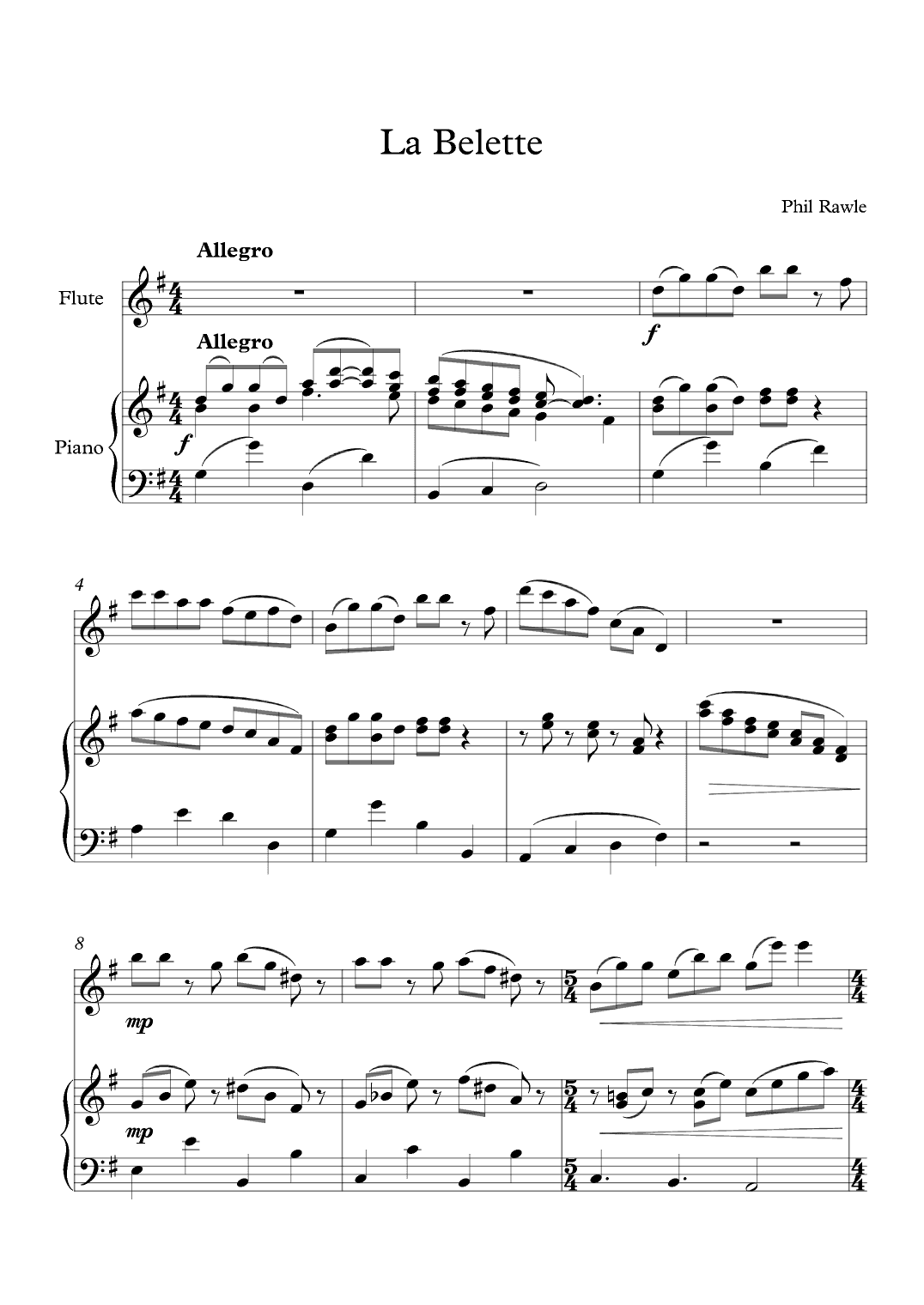 La Belette - Flute and Piano