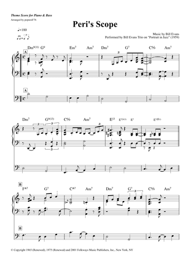 Peri's Scope - Score Only (arr. Popnroll 1976)